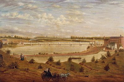 Vista del Puente del Ferrocarril de New Brunswick de John Jesse Barker